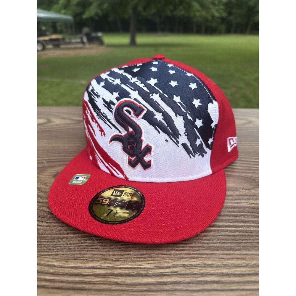 New Era Chicago White Sox 4th of July On-Field 59FIFTY Hat 7 3/4 Low Profile NEW